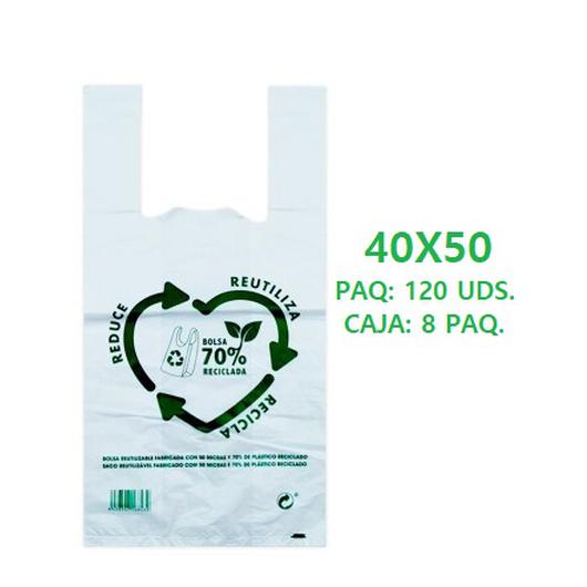 BOLSA ASA 40X50 RECICLADA 70% 120 U. 50MIC 010103.1