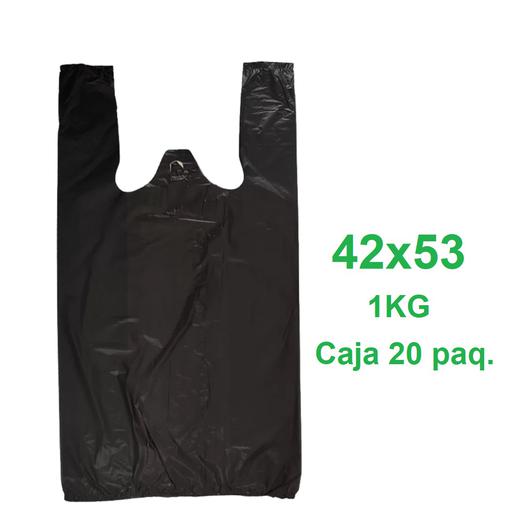 BOLSA ASA NEGRA 42x53 1KG 70% 50µm RECICLADO 10140.01