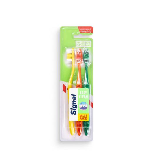 CEPILLO DENTAL SIGNAL 3 UDS. MEDIUM EASY CLEAN BLISTER 31300020