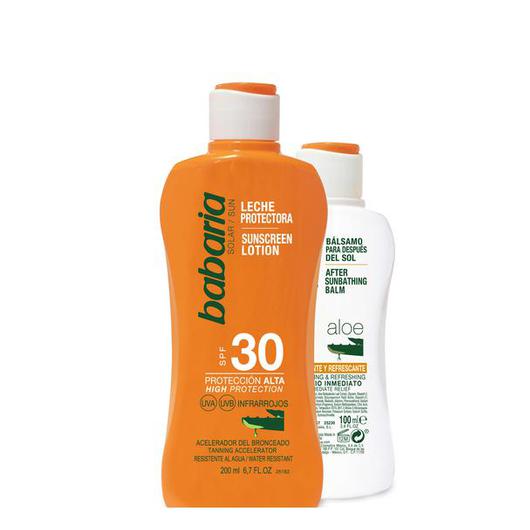 98090 BABARIA LECHE SOLAR F30 ALOE 200 ML + AFTERSUN
