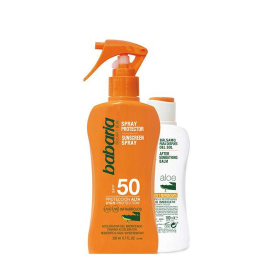 98091 BABARIA SPRAY SOLAR F50 ALOE 200 ML + AFTERSUN
