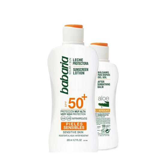 98094 BABARIA LECHE SOLAR F50+ SENSIB 200ML + AFTER SUN