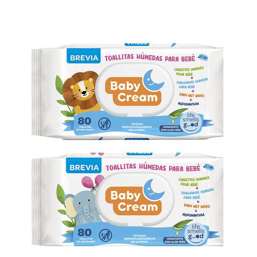 TOALLITA BEBE 80U CON TAPA BABY CREAM