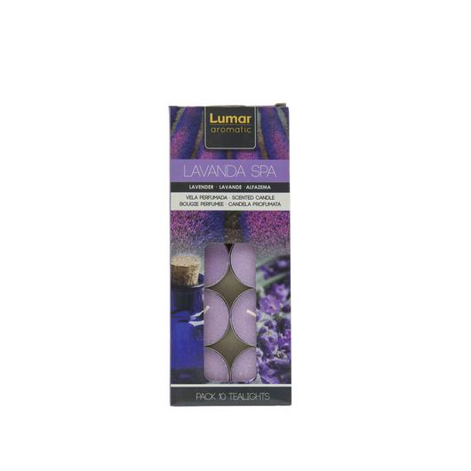 ESTUCHE 10 TEALIGHTS PERF. LAVANDA SPA 420510
