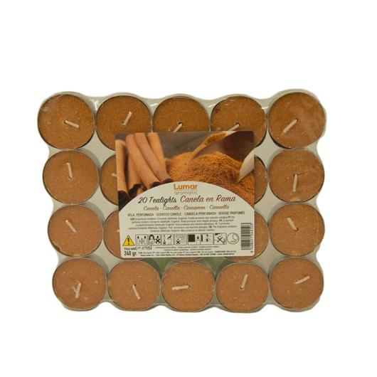VELA DE TE 20 UDS. PERFUMADO CANELA 425520