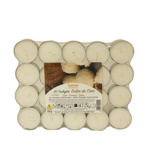VELA DE TE 20 UDS. PERFUMADO COCO 420620
