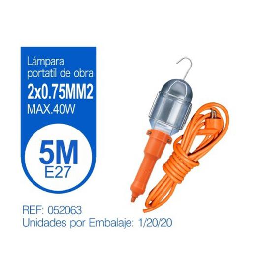 LAMPARA DE TRABAJO 5M E27 052063