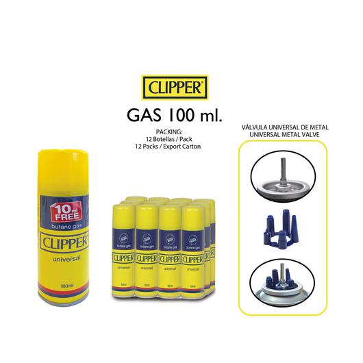 GAS CLIPPER 100+10ML VALVULA METAL 904030