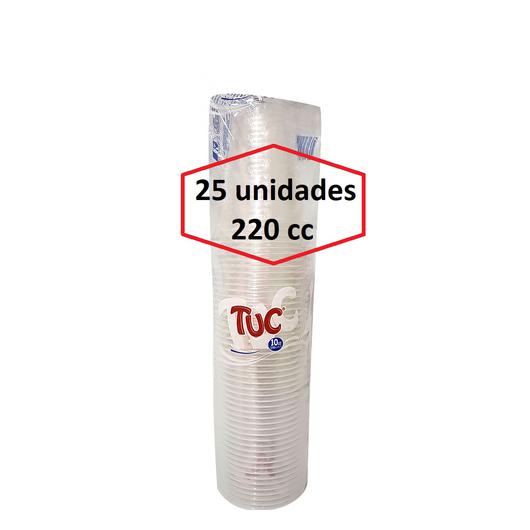 VASO PLASTICO 220 B/25 TRANSPARENTE REUTILIZABLE 80126