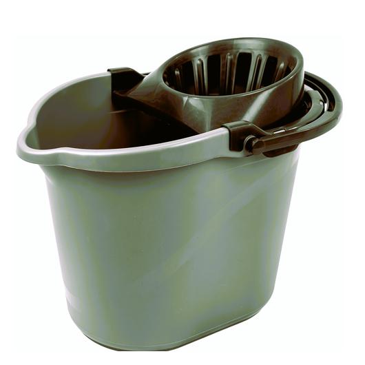CUBO FREGONA 15L ONE GRIS ESCURRIDOR NEGRO