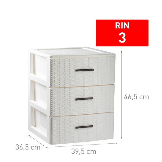 CAJONERA RIN RATTAN 3 CAJONES BLANCO ROTO 12826.N4