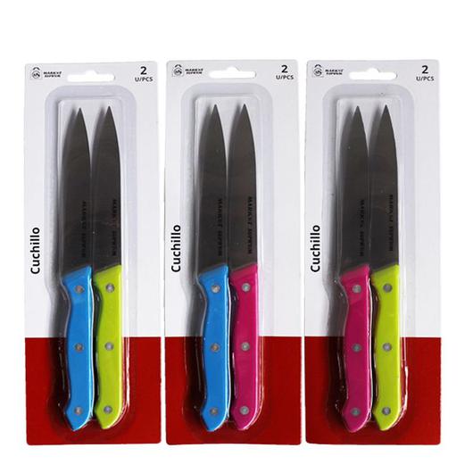 CUCHILLO 2 UDS 22CM COLORES SURTIDO A6642