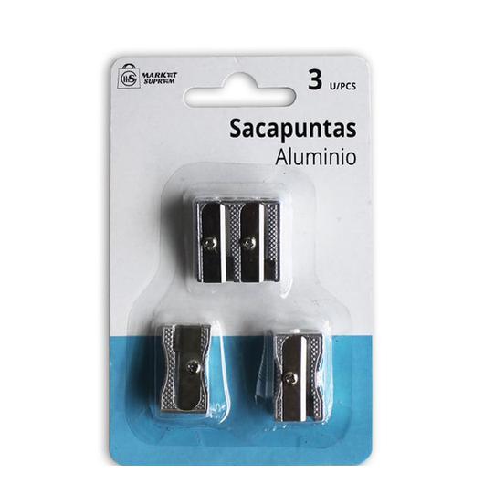 SACAPUNTAS ALUMINIO 3U 1/DOBLE 2/SIMPLES A0752