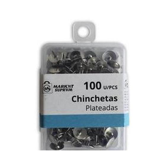 CHINCHETAS PLATEADAS 100 PZ 44973