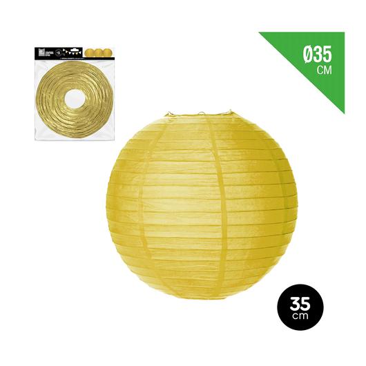 LAMPARA ESFERA PAPEL ORO Ø35CM 1UD 7857