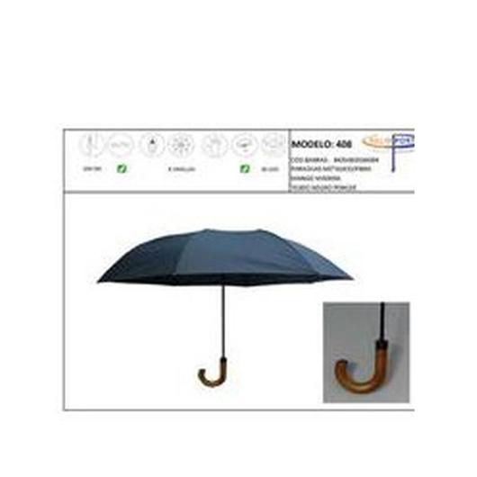 PARAGUAS METAL M/MAD 100/8 ANTIVIENTO NEGRO 408